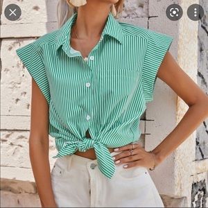Anthropologie Maeve Striped button down